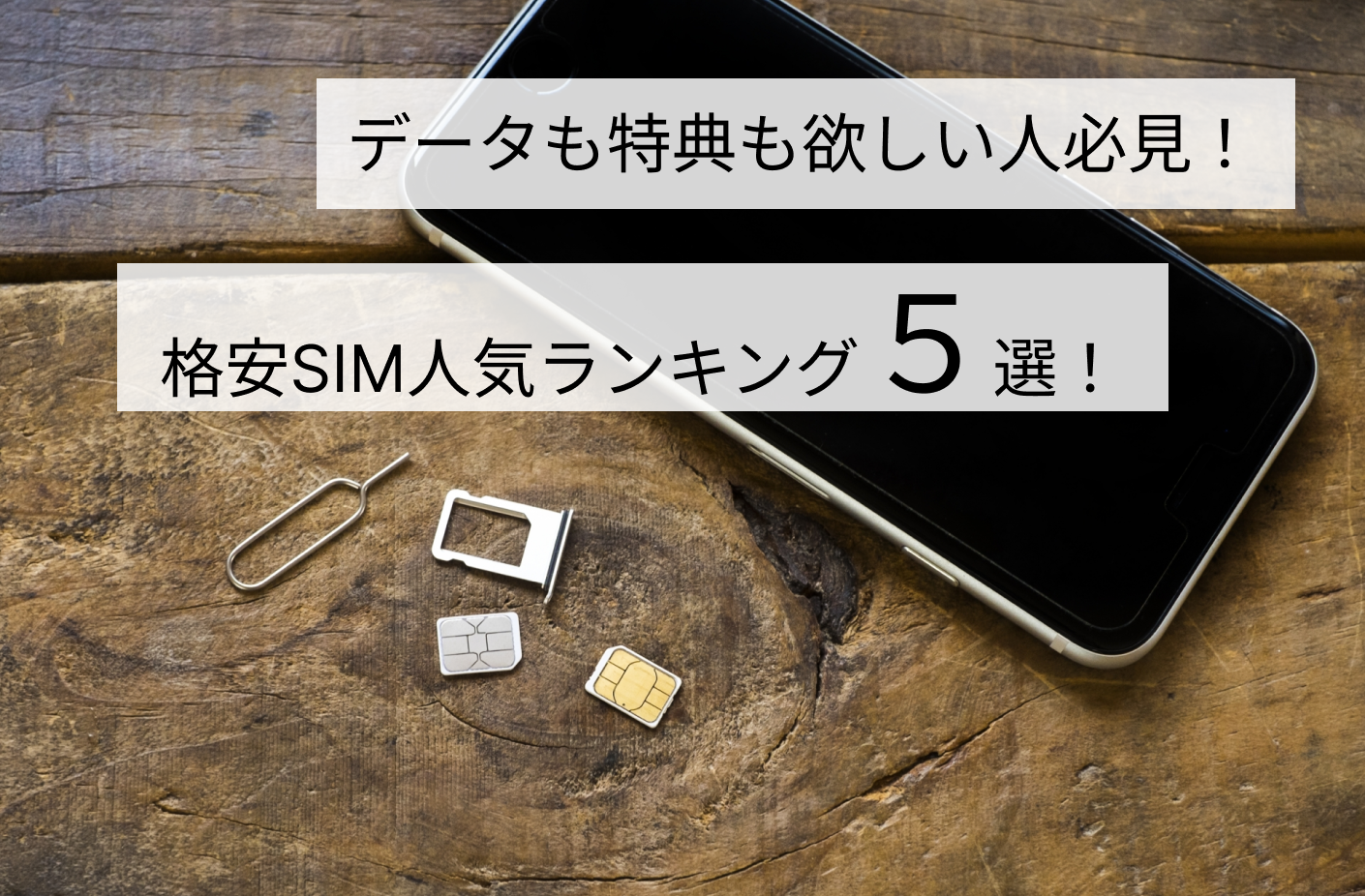 データも特典も欲しい人必見！格安SIM人気ランキング5選